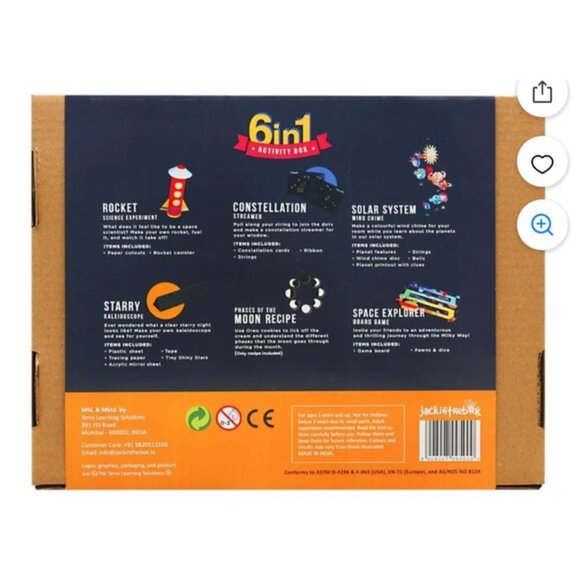 Jackinthebox Space Explorer 6-in-1 Activity Box For Kids Aged 7-10 - Picture 2 of 6
